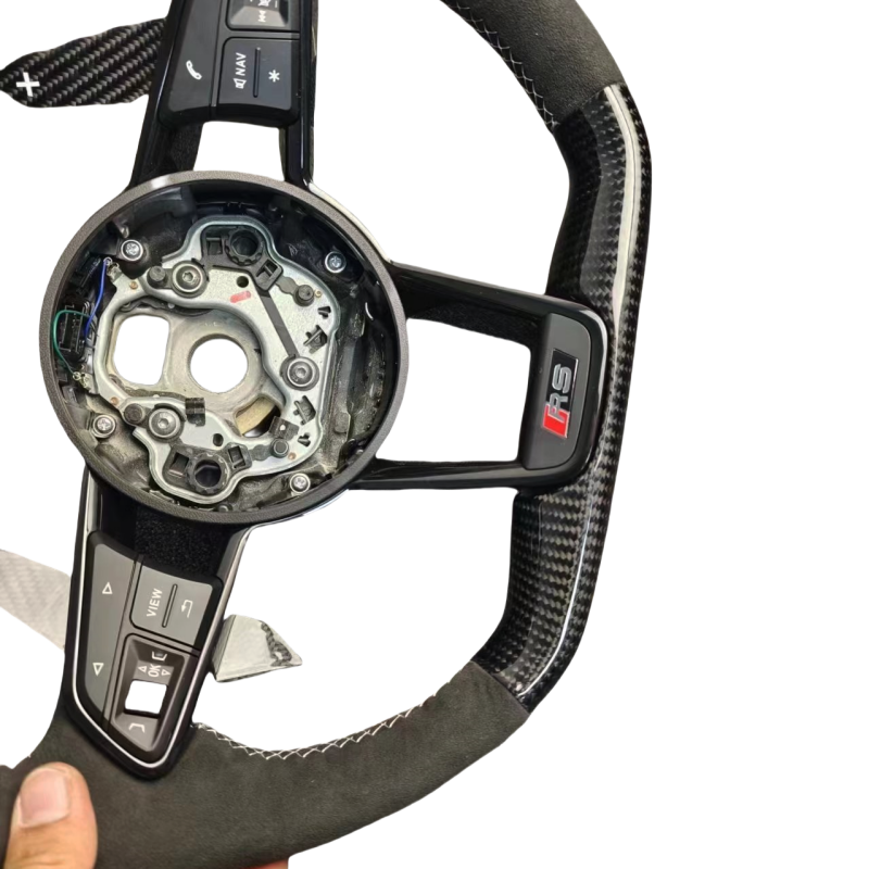 Custom Leather Carbon Fiber Car R8 TT RS Steering Wheel Audi A7 For Audi R8 TT RS 2016-2020
