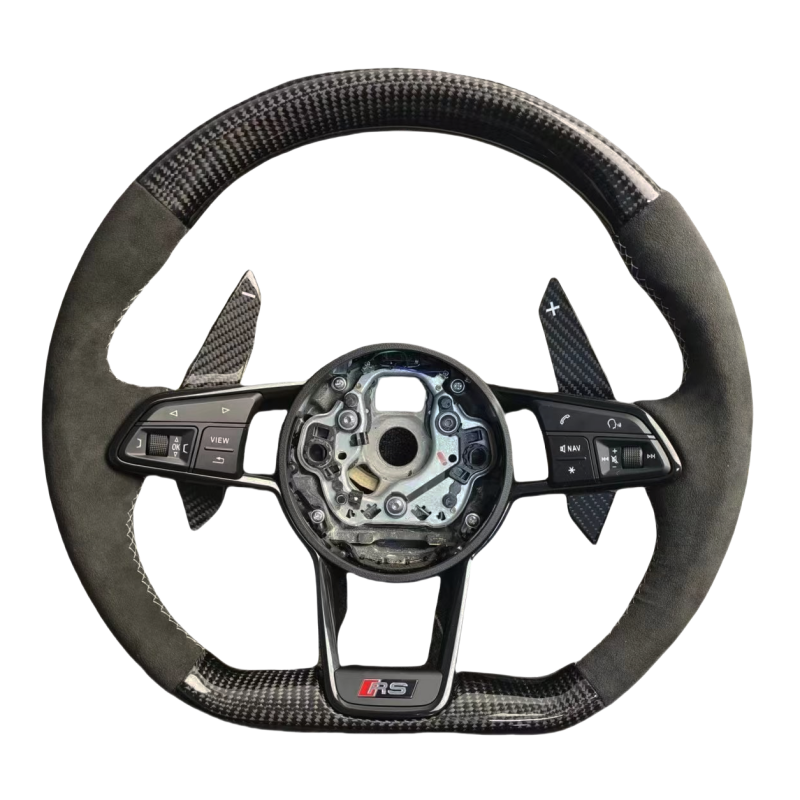 Custom Leather Carbon Fiber Car R8 TT RS Steering Wheel Audi A7 For Audi R8 TT RS 2016-2020
