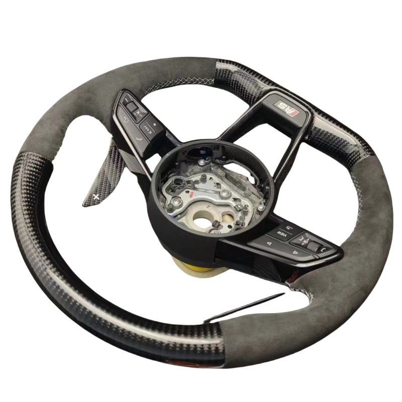 Custom Leather Carbon Fiber Car R8 TT RS Steering Wheel Audi A7 For Audi R8 TT RS 2016-2020