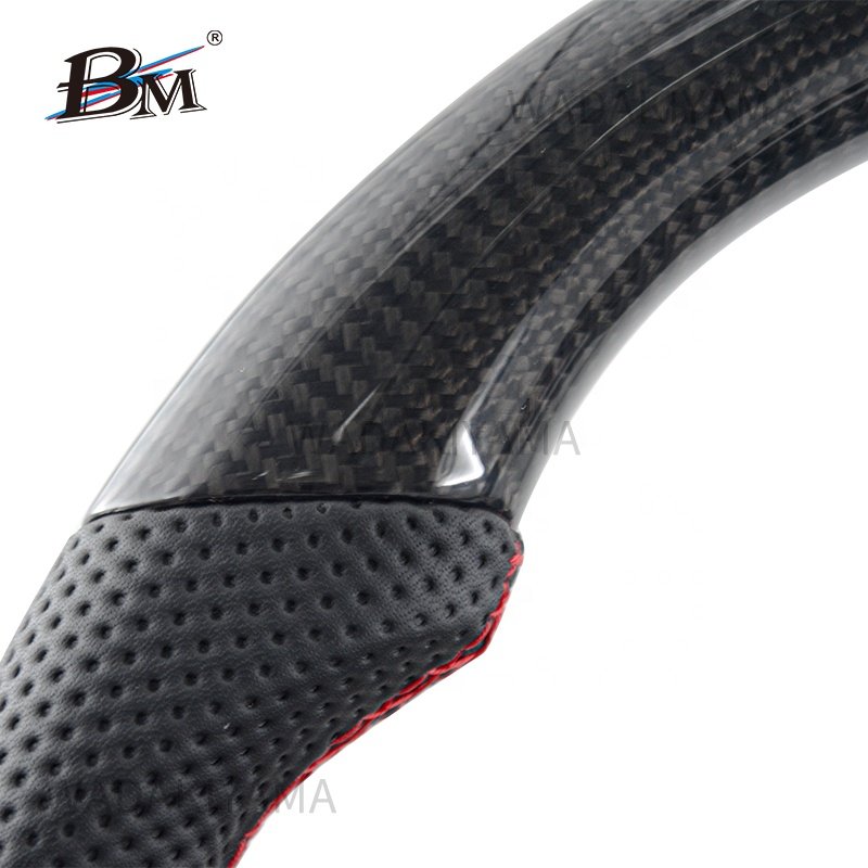 For JEEP Grand Cherokee Real Carbon Fiber Perforated Leather Steering Wheel 2014 2015 2016 2017 2018 2019 2020 2021 2022-2024