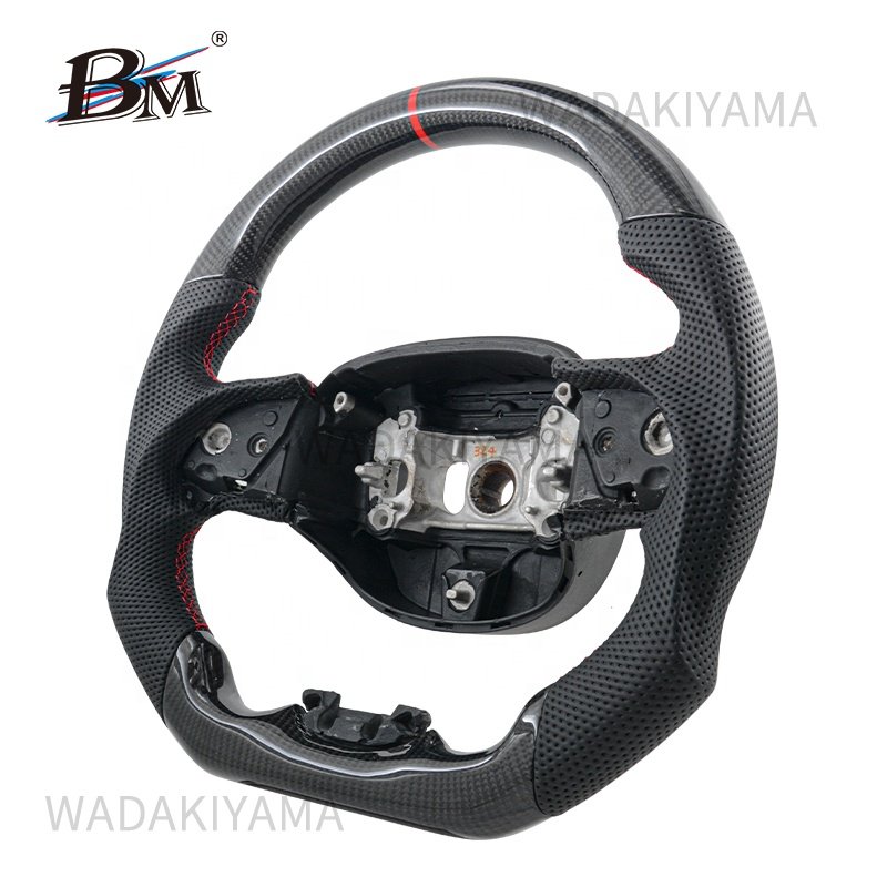 For JEEP Grand Cherokee Real Carbon Fiber Perforated Leather Steering Wheel 2014 2015 2016 2017 2018 2019 2020 2021 2022-2024
