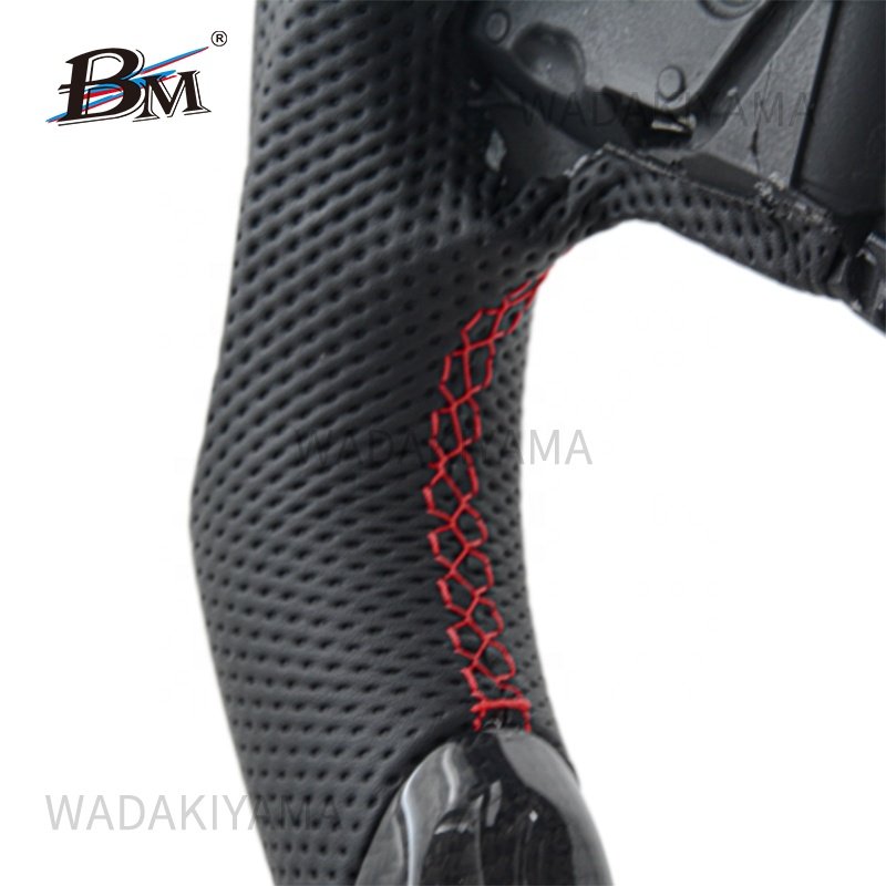 For JEEP Grand Cherokee Real Carbon Fiber Perforated Leather Steering Wheel 2014 2015 2016 2017 2018 2019 2020 2021 2022-2024
