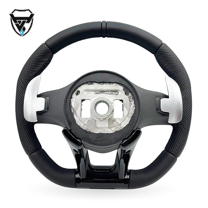 Customized leather black label handle with full hole modification steering wheel for Mercedes Benz GLC E S CLS AMG ZC-809-P2-GW