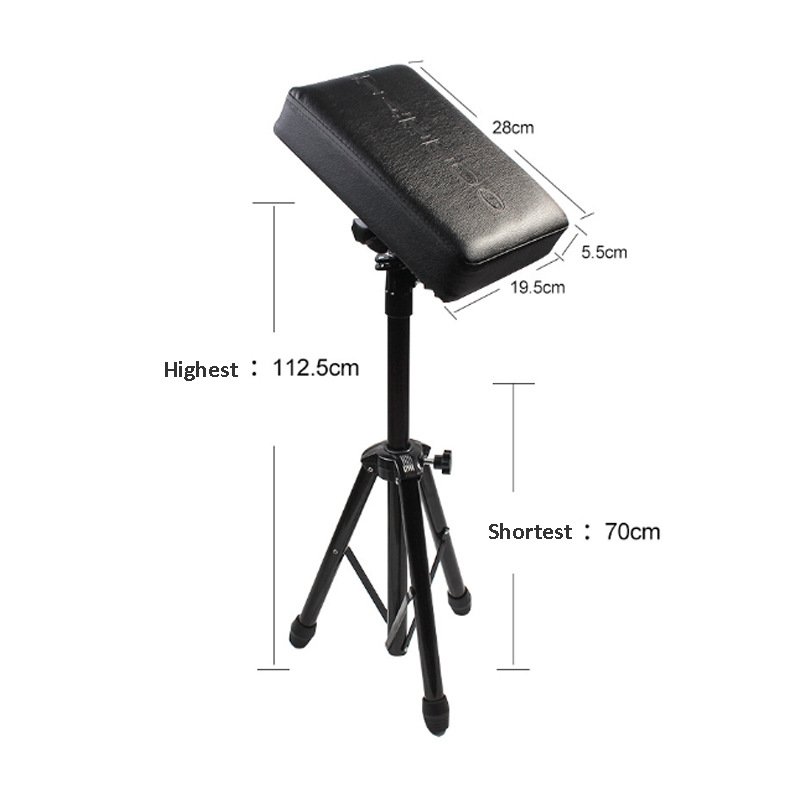 Kissure Professional Tattoo Armrest Adjustable Height Leg Foot Rest Cushion Stand Holder Bracket Portable Tattoo Salon Arts