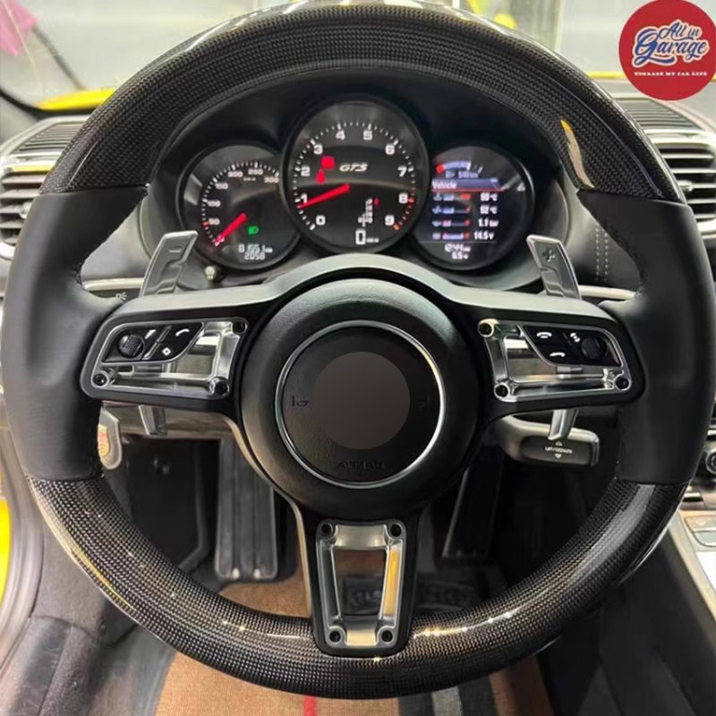 Customize carbon fiber car steering wheel for Porsche 718