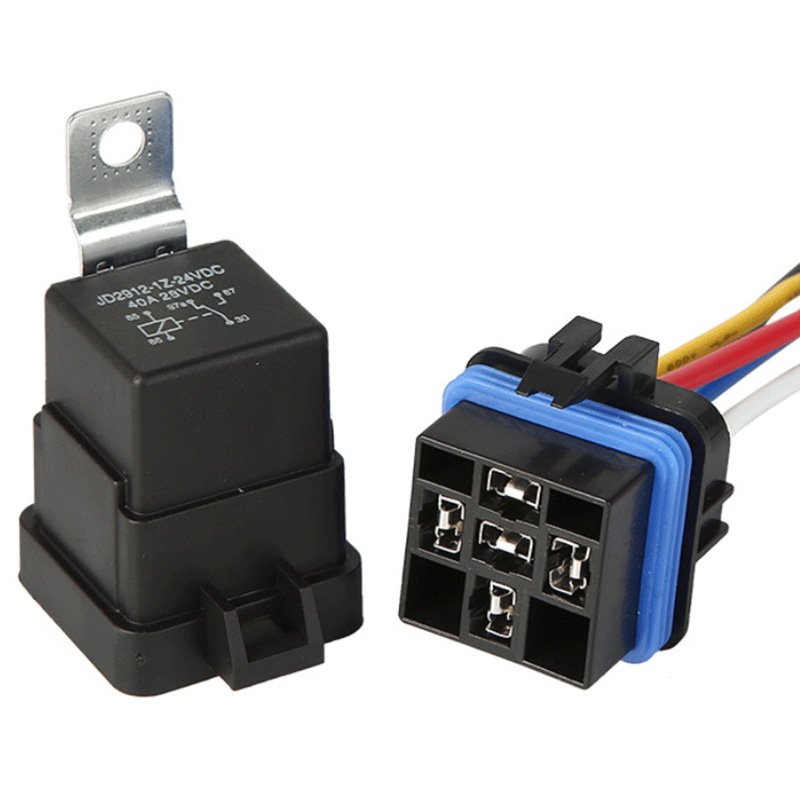 12v 24V 40A 5pin 4pin sealed Auto Relay 16AWG Wire Waterproof Relay