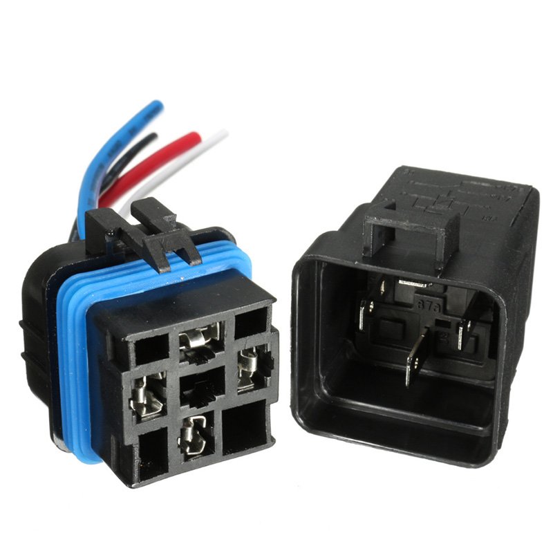 12v 24V 40A 5pin 4pin sealed Auto Relay 16AWG Wire Waterproof Relay