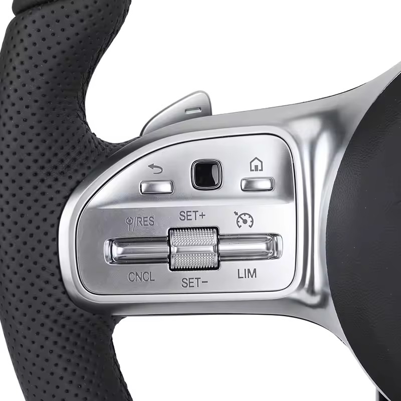Half Perforated Leather Sport Steering Wheel for Mercedes Benz W205 W211 W212 A207 C207 W213 S213 A238 C238 W463 G63 C190 AMG GT