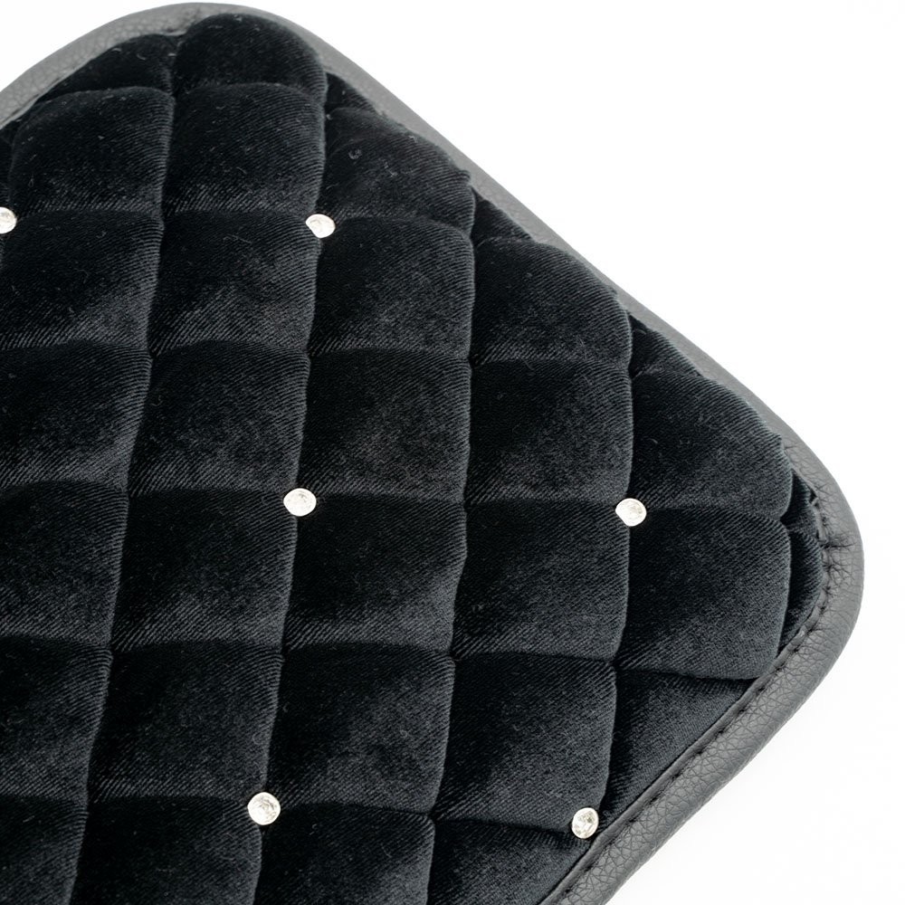 Auto Armrest Cushion Pads, Diamond Center Console Box Armrest Protector Perfect Auto Center Console Pad, Universal PU Leather