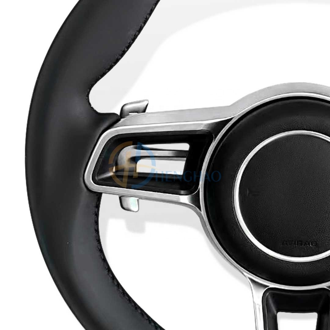 Customized Car Leather Steering Wheel Fit For Porsche Cayenne Cayman 718 991 911 Panamera Macan Upgraded New Style Wheel