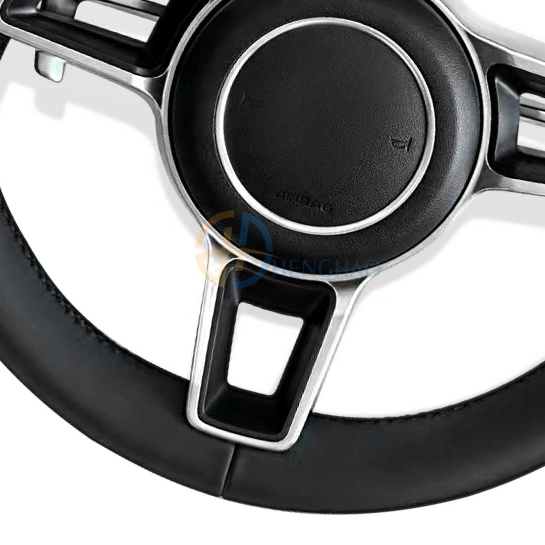 Customized Car Leather Steering Wheel Fit For Porsche Cayenne Cayman 718 991 911 Panamera Macan Upgraded New Style Wheel