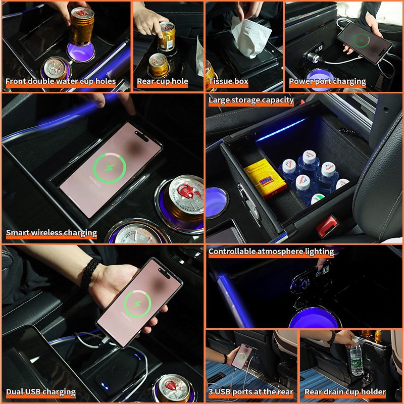 Spot Goods Mercedes-Benz Vito Car Armrest Box Viano Leather Central Storage Box Vito119 V116 V250 V Class Armrest Box