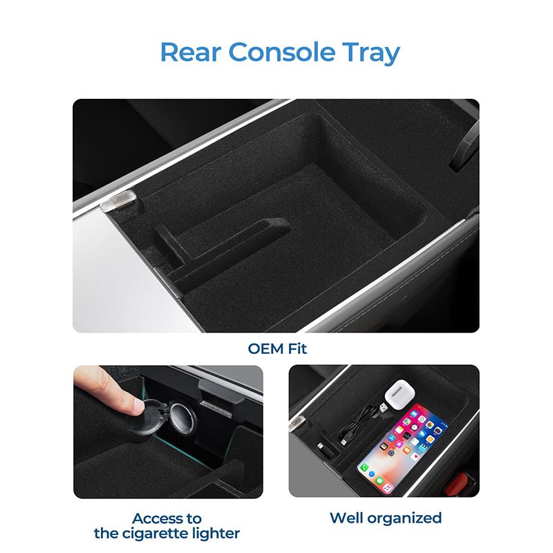 Model 3 Y 2022 2023 Drawer Storage Box Center Console Accessories Armrest Cup Organizer Tray for Tesla 3/y 21 - 23