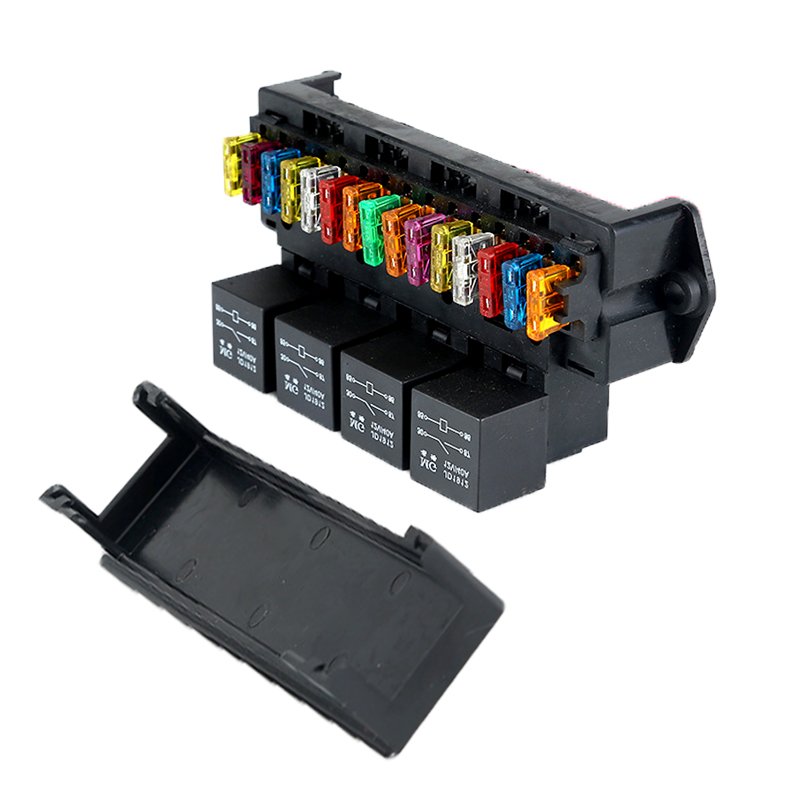 Customized 12 Way Circuit 24v 12v Electric Protector Led Indicator Fuse Relay Box