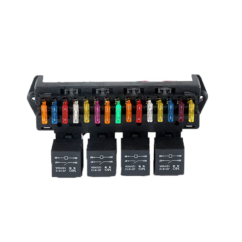 Customized 12 Way Circuit 24v 12v Electric Protector Led Indicator Fuse Relay Box