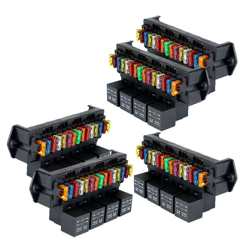 Customized 12 Way Circuit 24v 12v Electric Protector Led Indicator Fuse Relay Box