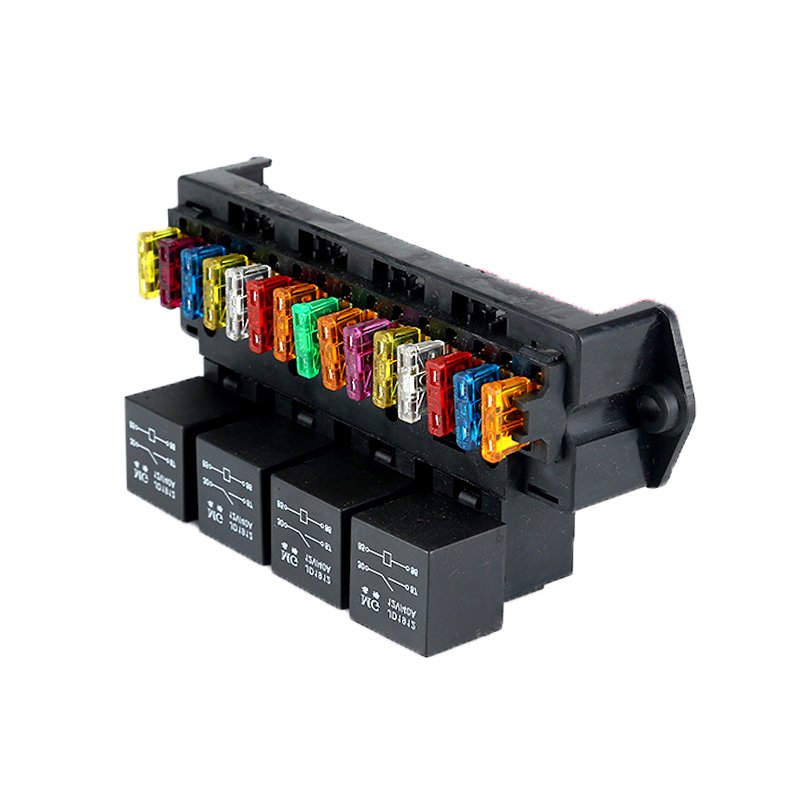 Customized 12 Way Circuit 24v 12v Electric Protector Led Indicator Fuse Relay Box