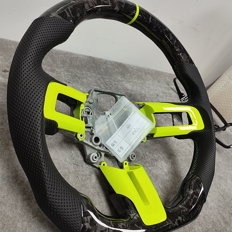 Factory Customized Carbon Fiber Steering Wheel For Ford Mustang Gt Shelby 2015-2023 Car Interior Accessories