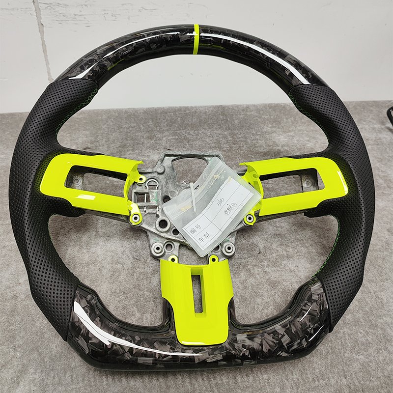 Factory Customized Carbon Fiber Steering Wheel For Ford Mustang Gt Shelby 2015-2023 Car Interior Accessories