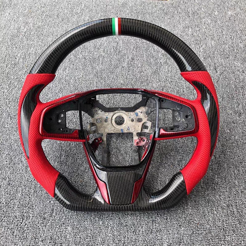 Hot sale Carbon fiber car Steering Wheel for Honda Civic Accord Fit Crown and Platinum Ruins