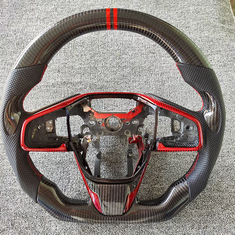 Hot sale Carbon fiber car Steering Wheel for Honda Civic Accord Fit Crown and Platinum Ruins
