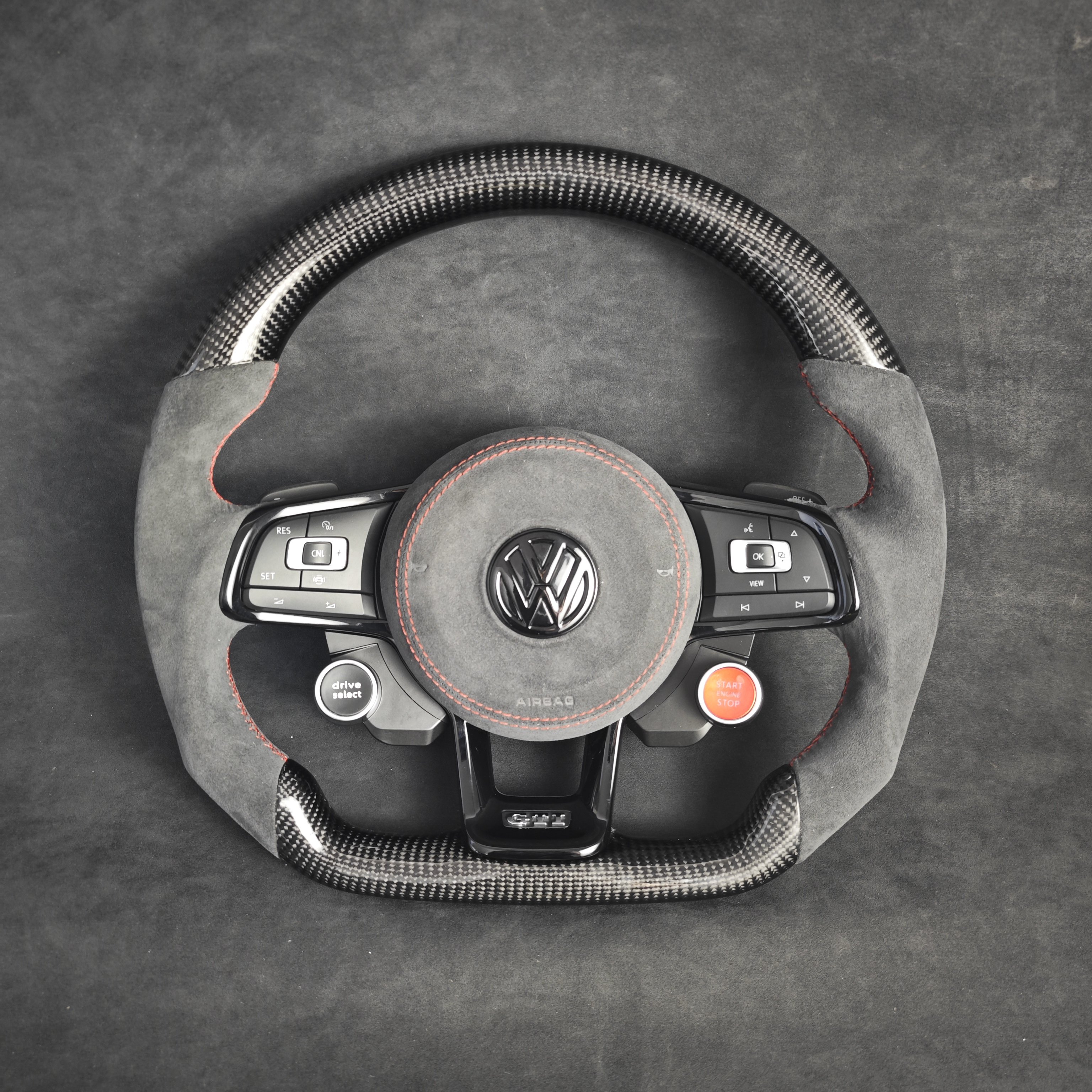 Custom leather modified steering wheel for Volkswagen ZC-DZ-2