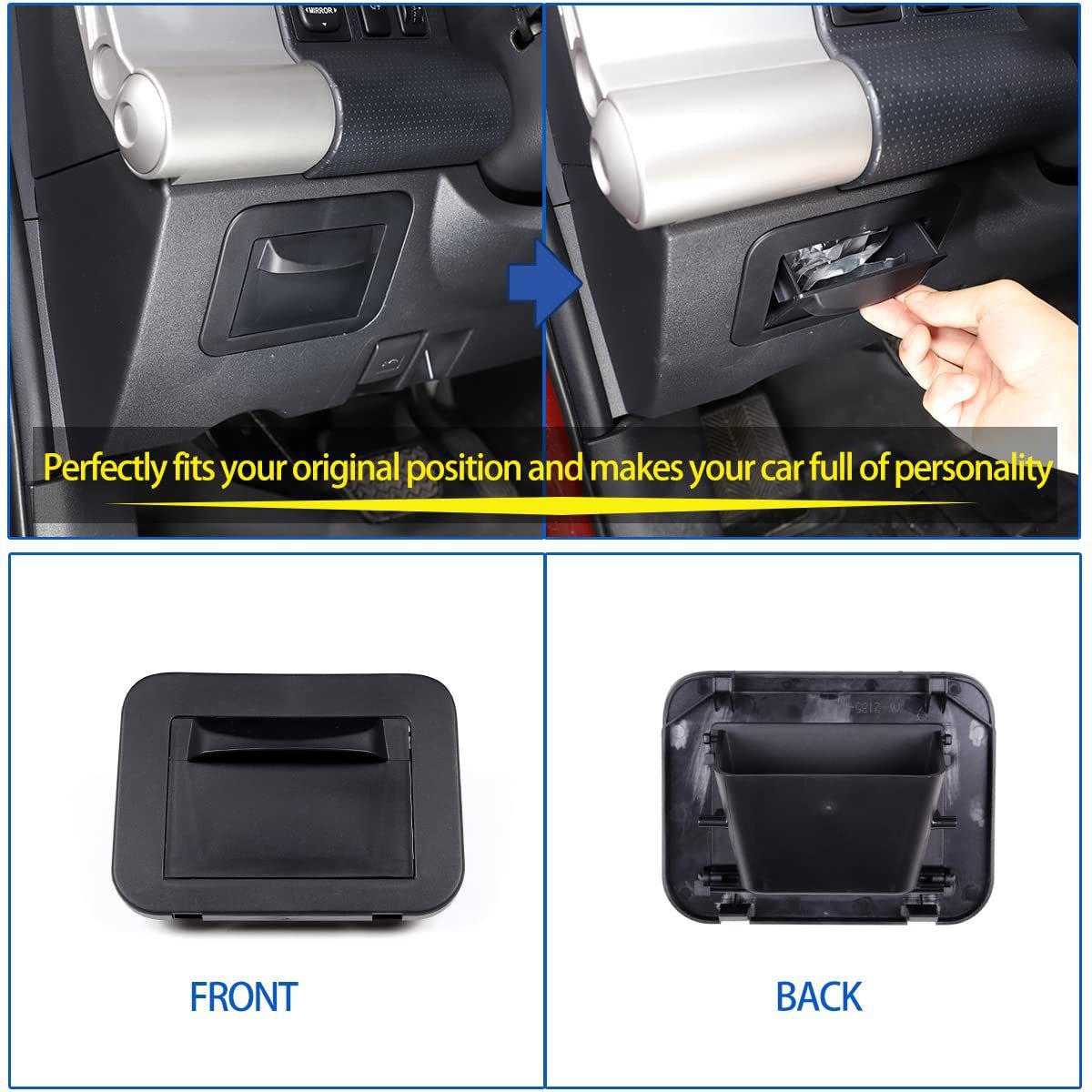 Center Console Fuse Storage Box Compatible for Toyota FJ Cruiser 2007-2021 Container Inner Storage Tray