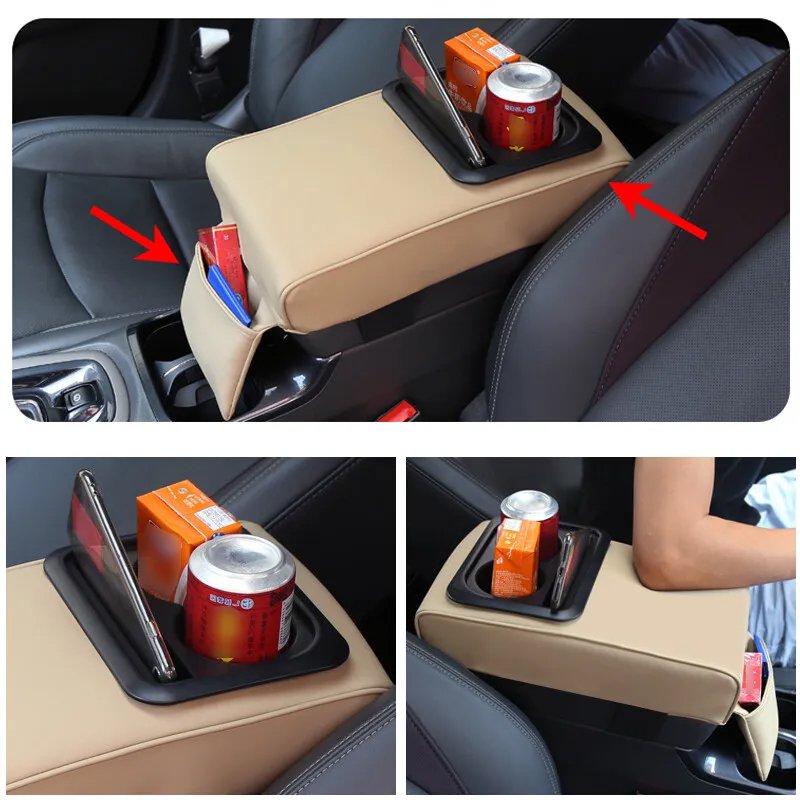 CHENG HUI Wholesale Car Center Armrest Box Pad Multifunctional Storage Box Heightened Pad Universal Armrest
