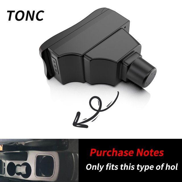 TONC for Ford Figo Car Center Seat Armrest 6USB Hidden Cup Holder Black Console Storage Box