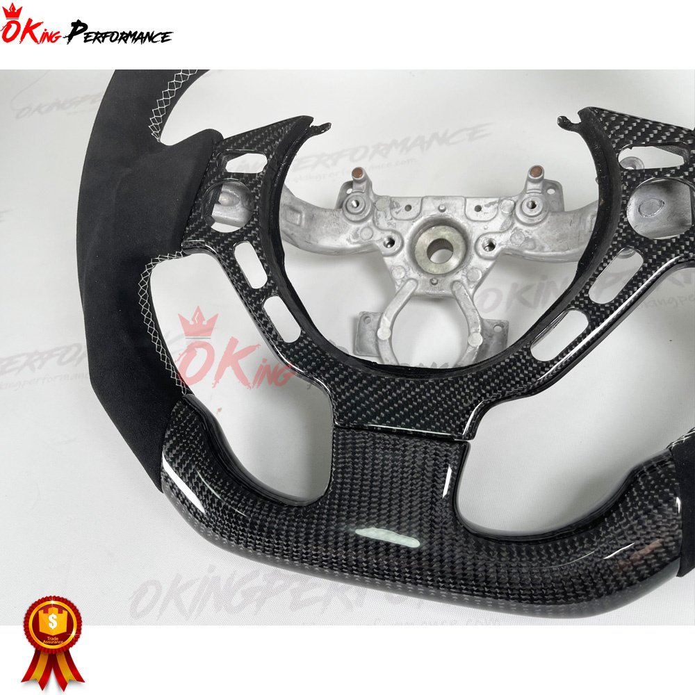 Customize Carbon Fiber Alcantara Steering Wheel With Center Trim Cover For Nissan R35 GTR 2008-2016