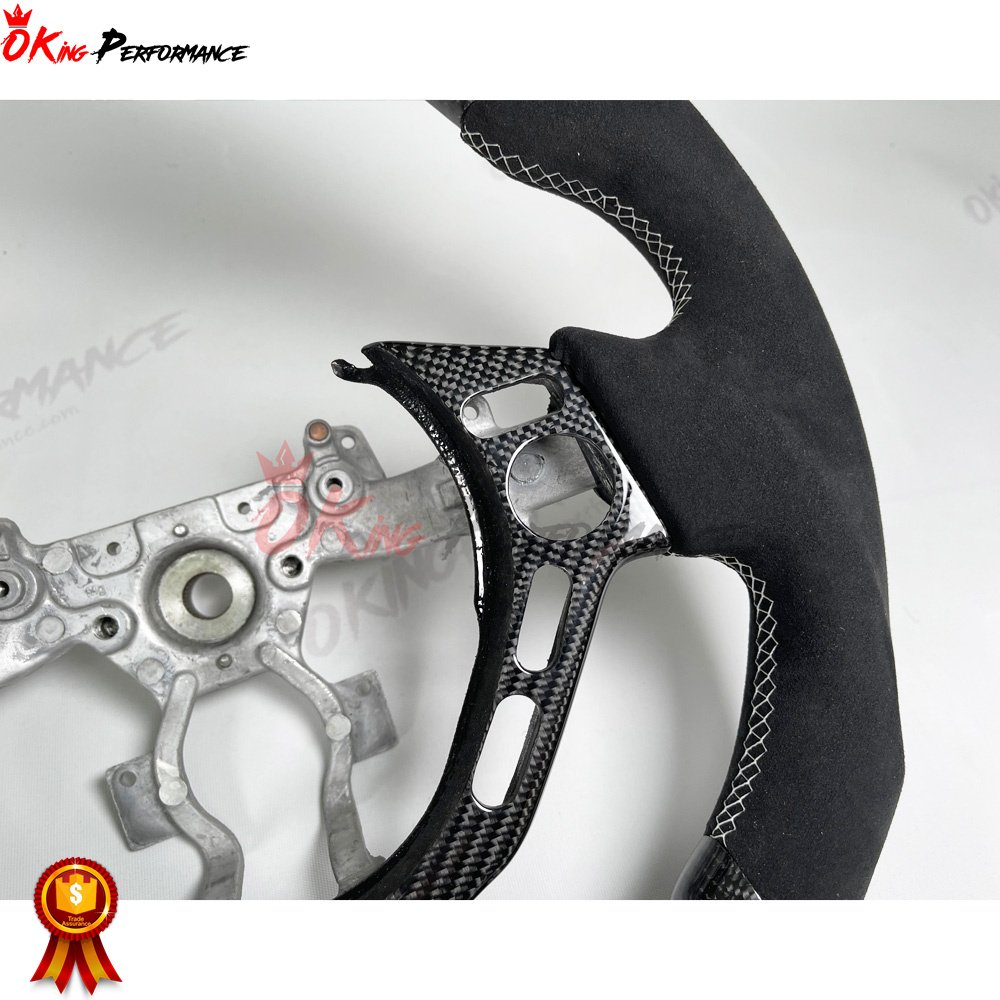Customize Carbon Fiber Alcantara Steering Wheel With Center Trim Cover For Nissan R35 GTR 2008-2016