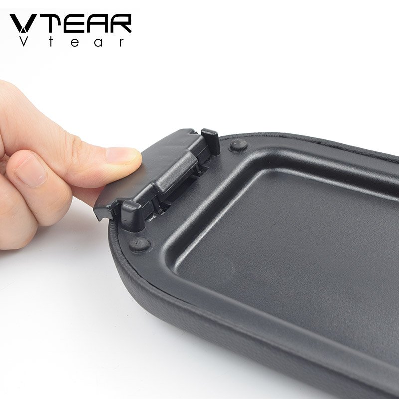 Vtear Armrest Cover Center Console Latch Clip Leather Lid Fit for VW Polo 6R GOLF MK4 BORA BEETLE PASSAT B5 SKODA OCTAVIA Lavida
