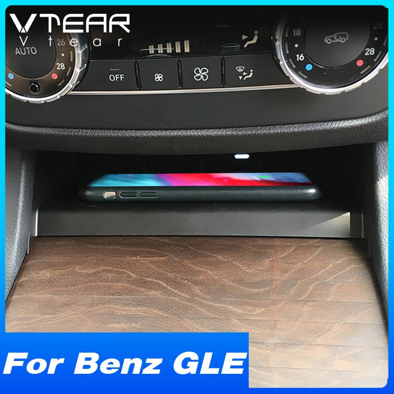 Car Wireless Charger for Mercedes Benz GLE W166 C292/ GLS X166 10W Fast Phone Charging Plate Interior Accessories 2018-2015