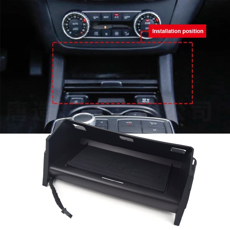 Car Wireless Charger for Mercedes Benz GLE W166 C292/ GLS X166 10W Fast Phone Charging Plate Interior Accessories 2018-2015