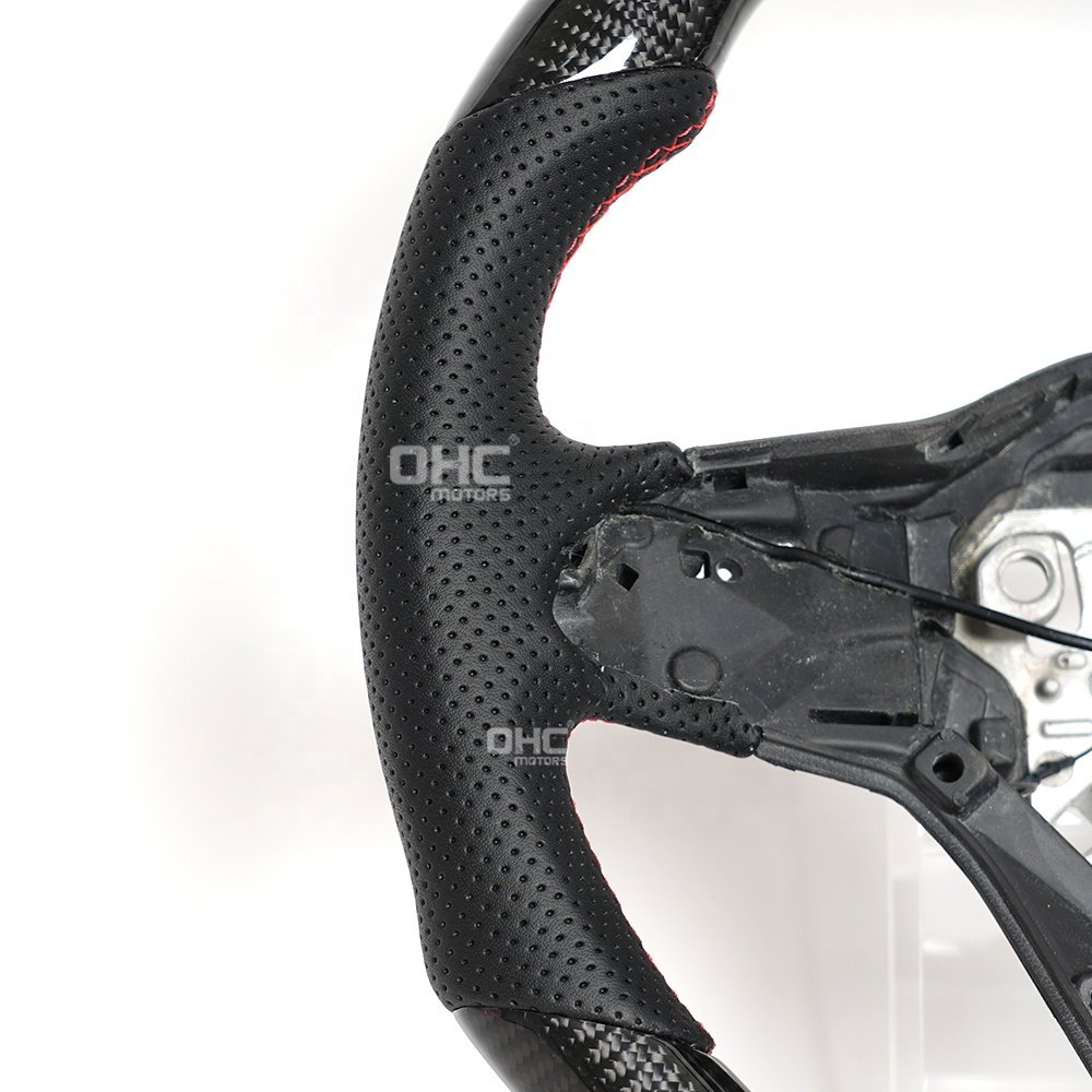 Sport Carbon Fiber Led Steering Wheel For Volkswagen Vw Gti Golf 8 Golf8 Golf Mk8 R Steering Wheel 2024 2023 2022 2021 2020