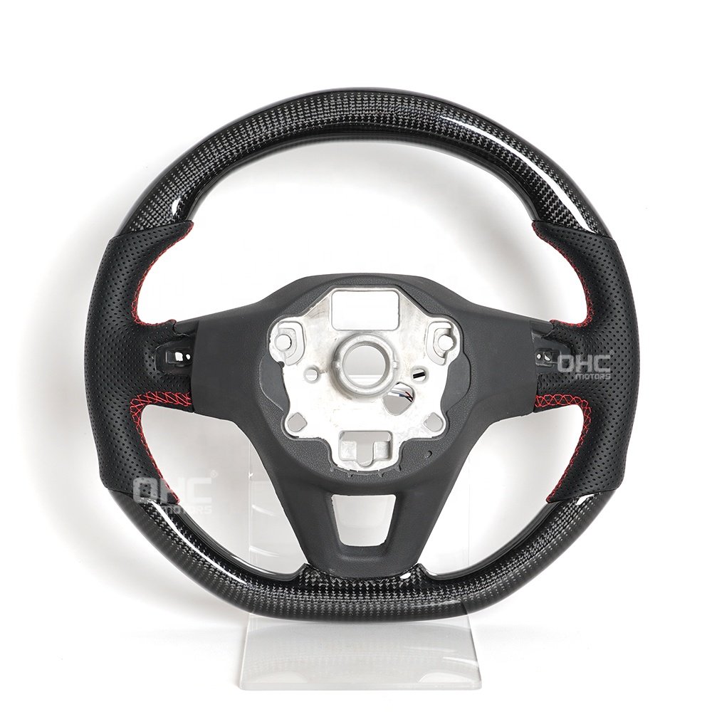Sport Carbon Fiber Led Steering Wheel For Volkswagen Vw Gti Golf 8 Golf8 Golf Mk8 R Steering Wheel 2024 2023 2022 2021 2020