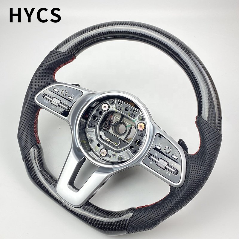 car carbon fiber steering wheel For mercedes benz c-class A-class b e-class gla/glc/gle old model to new amg 809 steering wheel