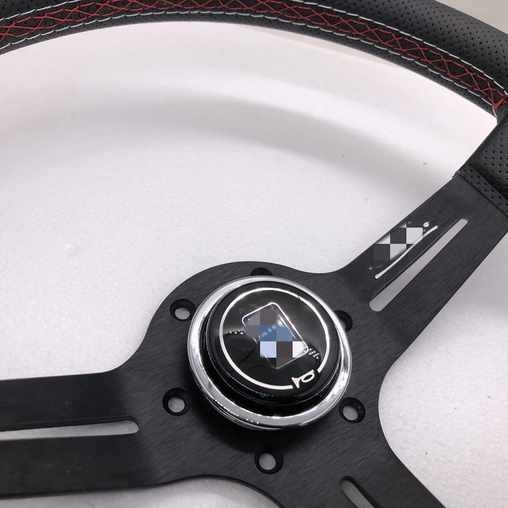 TRAPLY Racing Deep Dish Custom Universal Sports Drift Leather Suede 350mm Race Car JDM Steering Wheels