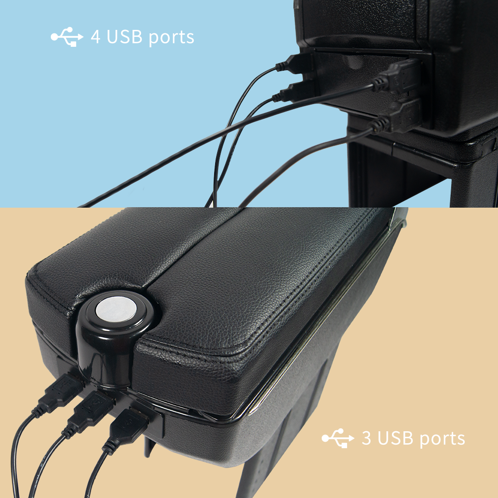 Car Armrest Console Box with USB