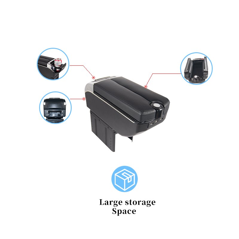 Car Armrest Console Box with USB