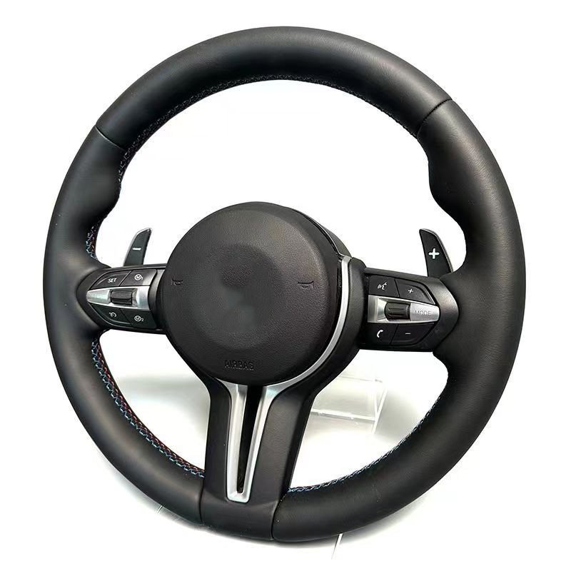 M Sport Leather Steering Wheel For BMW M2 M3 M4 M5 M6 F30 F10 F35 F22 E46 E90 E92 F10 F30 F32 E60 F series Car Steering Wheel