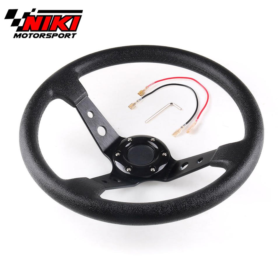 Custom Universal car steering wheel Auto Wholesale High Quality Cozy racing PU Leather steering wheel