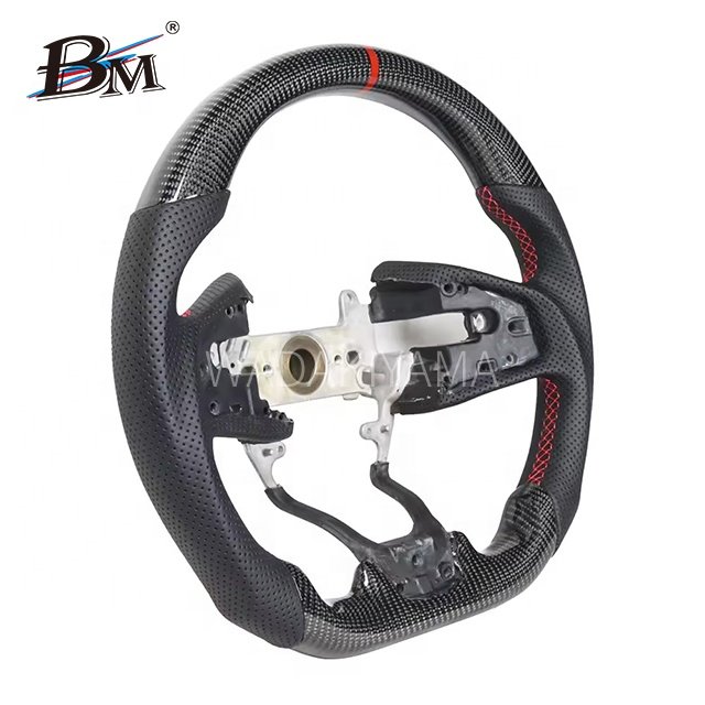 Modified Carbon Fiber Round 350mm Steering Wheel For FK8 USA CIVIC 10 Generation Honda 2017-2022 Interior Accessories For Cars