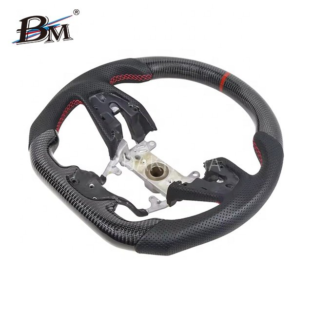 Modified Carbon Fiber Round 350mm Steering Wheel For FK8 USA CIVIC 10 Generation Honda 2017-2022 Interior Accessories For Cars