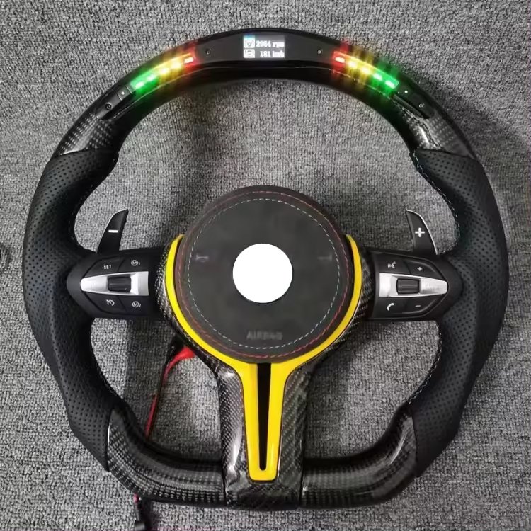 D Shape Flat Bottom Customized Carbon Fiber Steering Wheel Assembly For BMW F23 F21 1-4 SERIES X1-X4 X5 X6 M2 M3 M4 2015-2018