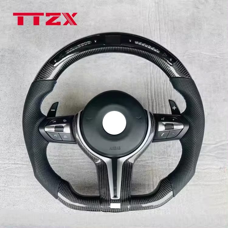 D Shape Flat Bottom Customized Carbon Fiber Steering Wheel Assembly For BMW F23 F21 1-4 SERIES X1-X4 X5 X6 M2 M3 M4 2015-2018