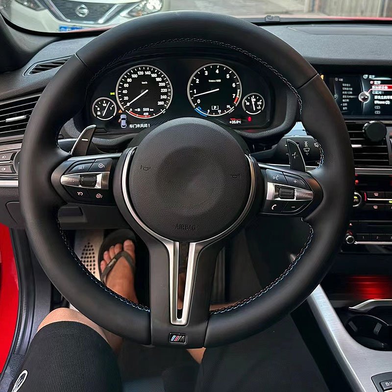 Custom Leather Auto Car Steering Wheel for BMW F01 F02 F03 F04 F06 F07 F10 F11 F12 F15 F16 F18 F20 F25 F26 F30 F32 E60 M3 M5 M6