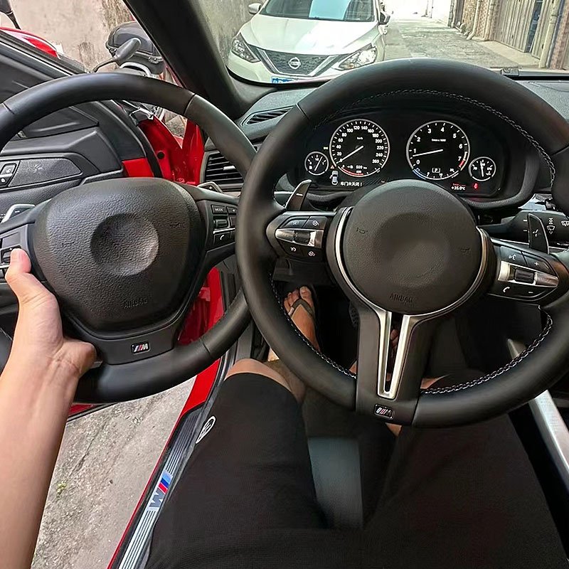 Custom Leather Auto Car Steering Wheel for BMW F01 F02 F03 F04 F06 F07 F10 F11 F12 F15 F16 F18 F20 F25 F26 F30 F32 E60 M3 M5 M6