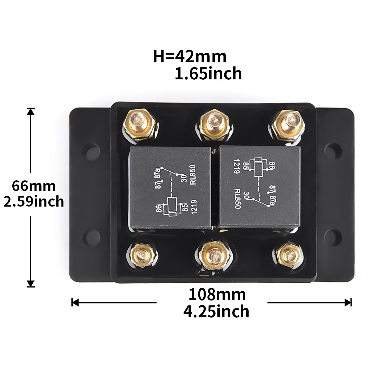 Forward and Reverse Relay Module Box 12V 80A Universal Relay Block 5541100 for Auto Car Marine Boat Car Accessories