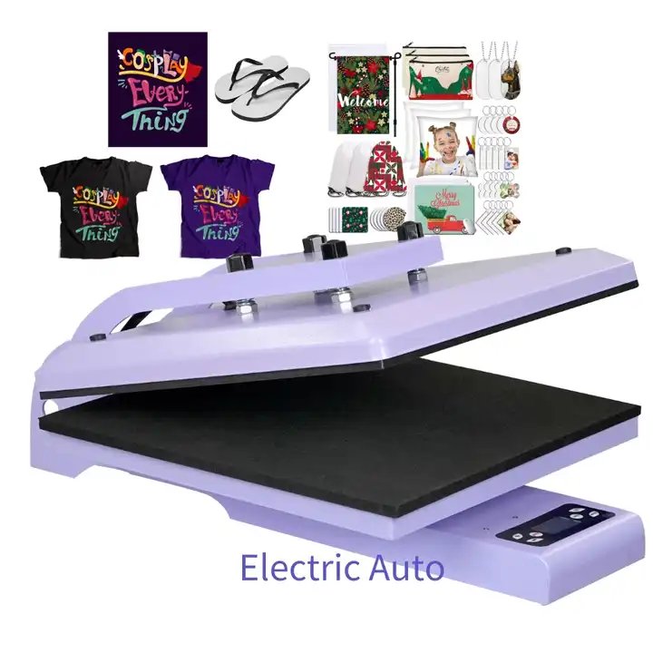 Hot Sale 15x15 Smart Pink Purple Multi Color Big Opening t Shirts Printing Auto Open Heat Press